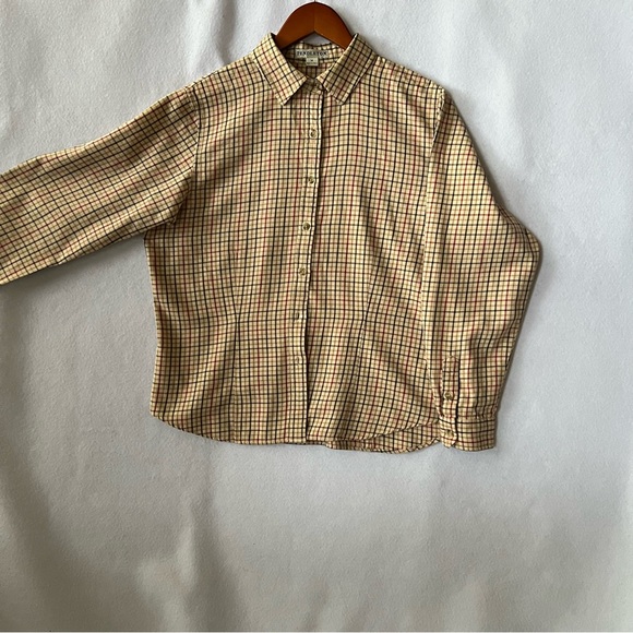 Women’s Pendleton Beige Plaid Flannel - Picture 1 of 6